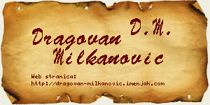 Dragovan Milkanović vizit kartica